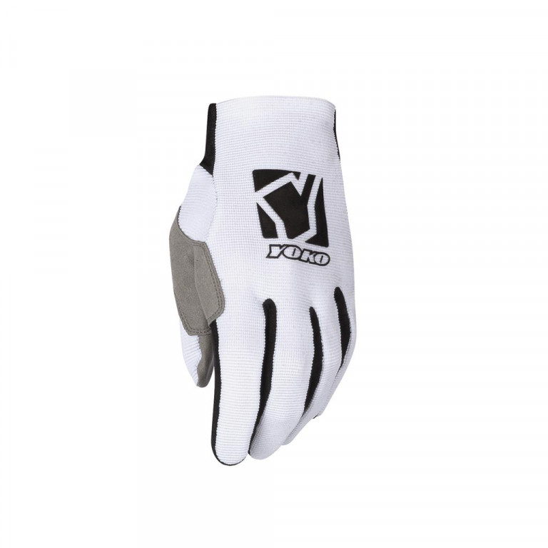 Motokrosové rukavice YOKO SCRAMBLE bílá / černá M (8)