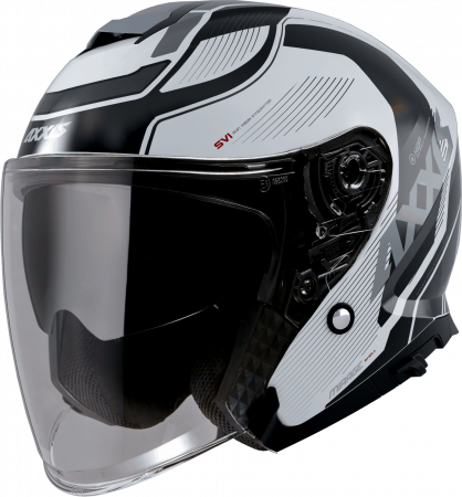 Otevřená helma AXXIS MIRAGE SV ABS village a1 lesklá černá S pro APRILIA Shiver 750
