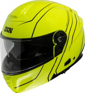 Flip-up helmet iXS iXS 460 FG 2.0 neon yellow - black XL