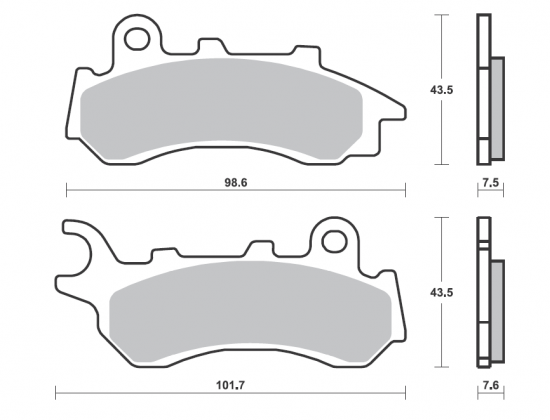 Brzdové destičky BREMBO 7118 Brzdové destičky pro skútry CC