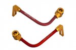 Lever guard ACCOSSATO with red hose and joint right + left , aluminium