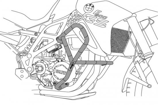 Ochranné rámy motoru PUIG 21192N černý