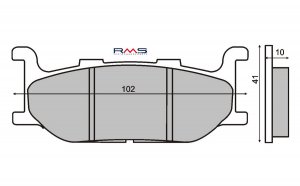 Brzdové destičky RMS organické