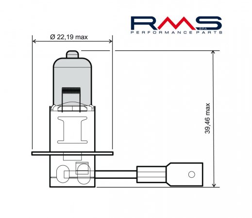 Žárovka RMS 246510040 12V 55W, H3 modrá