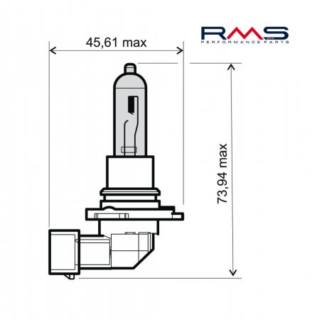 Žárovka RMS 246510095 12V 65W, HB3 bílá