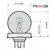 Žárovka RMS 246510105 12V 45/40W, P45T bílá