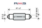 Žárovka RMS 246510125 6V 15W, T15X42 S8.5 bílá