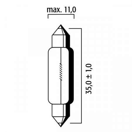 Žárovka RMS 246510156 FLOSSER 6V-5W t 11x35