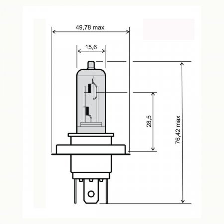 Žárovka RMS 246510181 FLOSSER modrá hs1 12V 35/35W