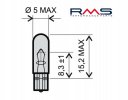 Žárovka RMS 246510275 12V 2,3W, T5 bílá