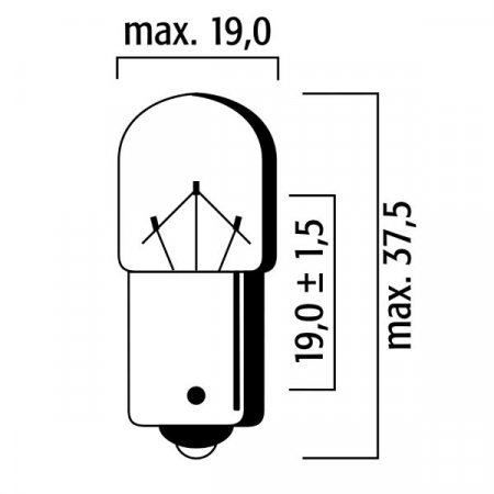 Žárovka RMS 246510456 FLOSSER oranžová BAU15S T16 12V-10W