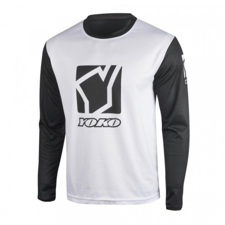 Motokrosový dres YOKO SCRAMBLE bílá / černá L pro VOGE 300 AC