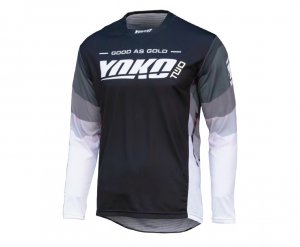 Motokrosový dres YOKO TWO černo/bílo/šedé M