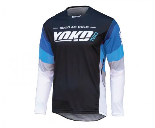 Motokrosový dres YOKO TWO černo/bílo/modré L pro MOTO GUZZI V7 750 Classic