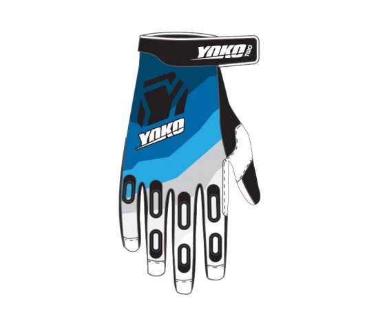 Motokrosové rukavice YOKO TWO černo/bílo/modré XL (10) pro MOTO GUZZI V7 750 Classic