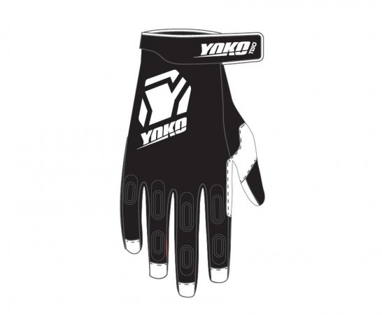 Motokrosové rukavice YOKO TWO černá/bílá XL (10) pro YAMAHA XVS 650 Drag Star (Classic)