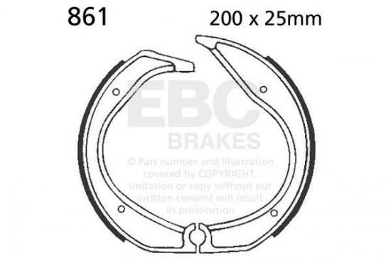 Sada brzdových čelistí EBC 861