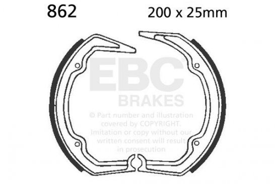Sada brzdových čelistí EBC 862