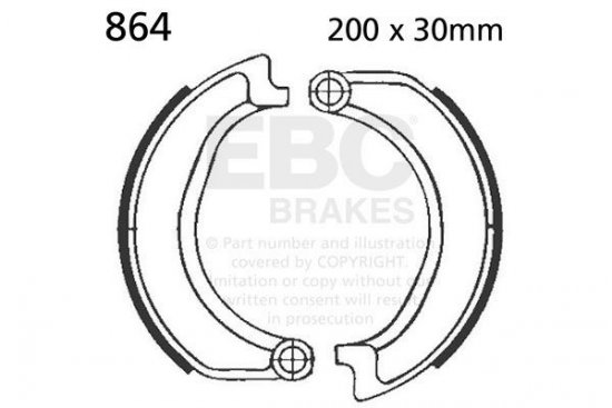 Sada brzdových čelistí EBC 864