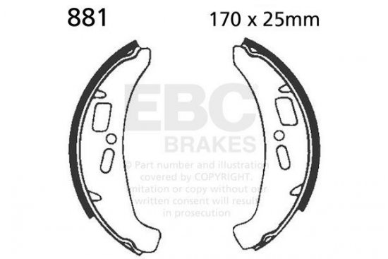 Sada brzdových čelistí EBC 881