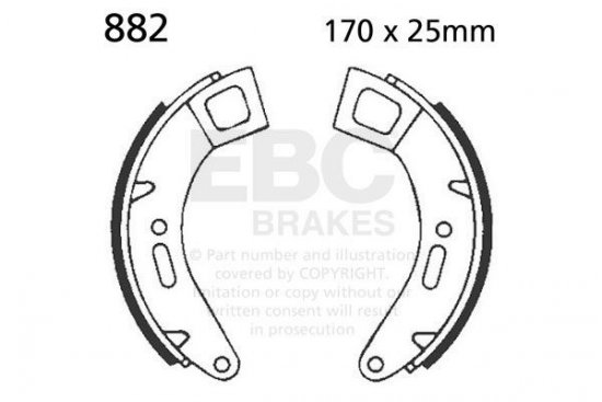 Sada brzdových čelistí EBC 882