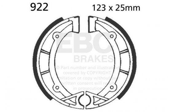 Sada brzdových čelistí EBC 922