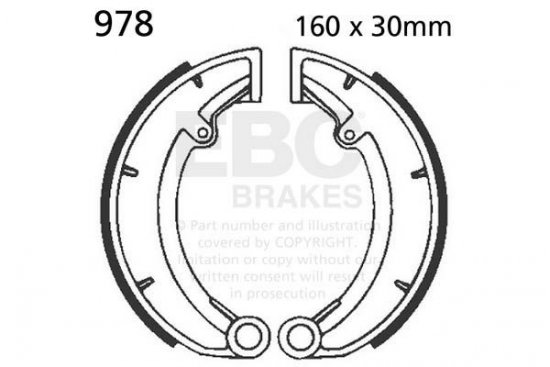 Sada brzdových čelistí EBC 978