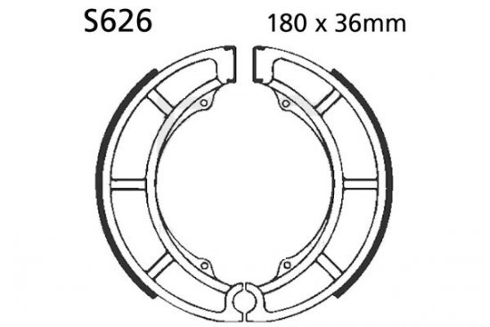 Sada brzdových čelistí EBC S626 including springs