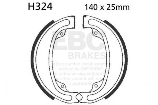Sada brzdových čelistí EBC H324
