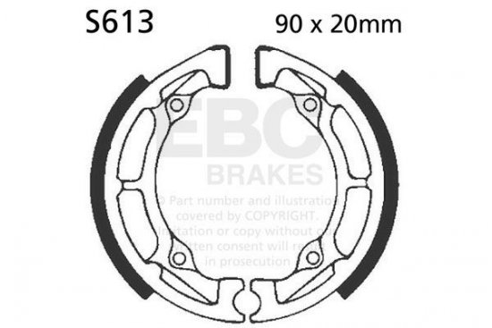 Sada brzdových čelistí EBC S613 including springs