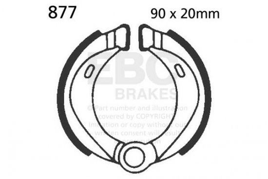 Sada brzdových čelistí EBC 877