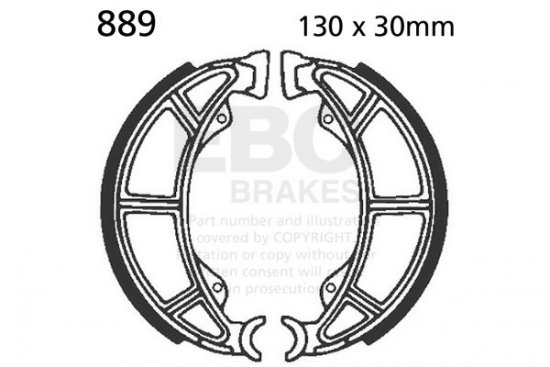 Sada brzdových čelistí EBC 889