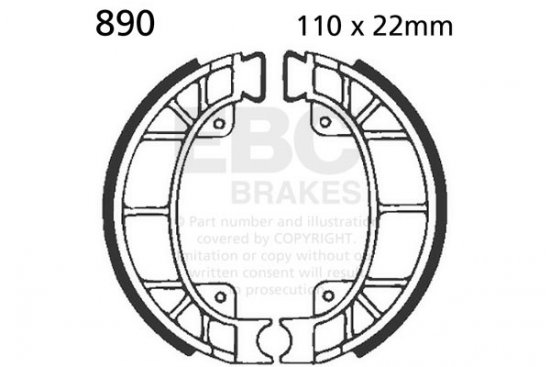 Sada brzdových čelistí EBC 890