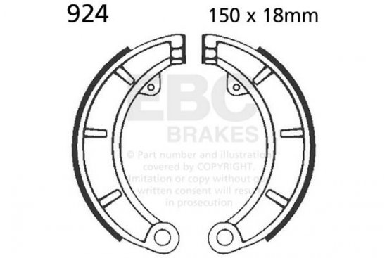 Sada brzdových čelistí EBC 924