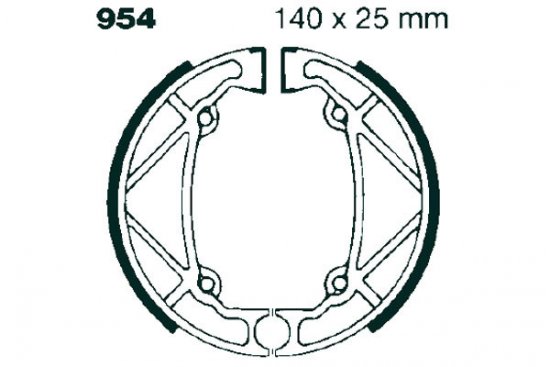 Sada brzdových čelistí EBC 954