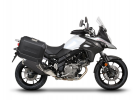 Kompletní sada bočních černých hliníkových kufrů SHAD TERRA BLACK 47L/47L , včetně montážní sady SHAD SUZUKI DL 650 V-Strom