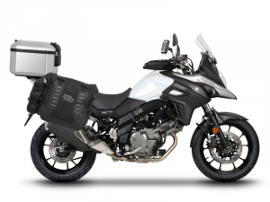 Kompletní sada bočních adventure brašen SHAD TERRA TR40 a hliníkového 48L topcase, včetně montážní s SHAD SUZUKI DL 650 V-Strom