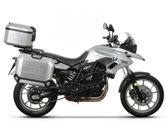 Kompletní sada hliníkových kufrů SHAD TERRA, 48L topcase   36L/47L boční kufry, včetně montážní sady a plotny SHAD BMW F 650 GS/ F 700 GS/ F 800 GS