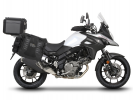 Kompletní sada bočních adventure brašen SHAD TERRA TR40 a  černého hliníkového 55L topcase, včetně m SHAD SUZUKI DL 650 V-Strom