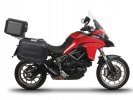 Kompletní sada černých hliníkových kufrů SHAD TERRA BLACK , 48L topcase 36L/36L boční kufry, včetně SHAD DUCATI MULTISTRADA 950 / 1200 / 1260