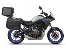 Kompletní sada černých hliníkových kufrů SHAD TERRA BLACK , 48L topcase 36L/36L boční kufry, včetně SHAD YAMAHA MT-07 Tracer / Tracer 700