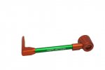 Lever guard ACCOSSATO with green hose and joint left, aluminium