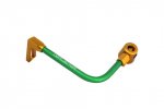 Lever guard ACCOSSATO with green hose and joint left, aluminium