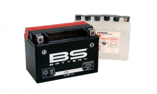 Bezúdržbová motocyklová baterie BS-BATTERY BT14B-BS (YT14B-BS)