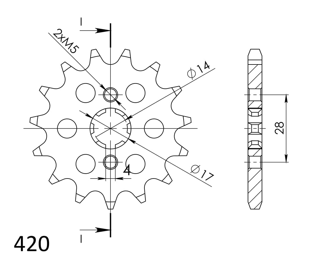 Řetězové kolečko SUPERSPROX CST-1127:13 13 zubů, 420