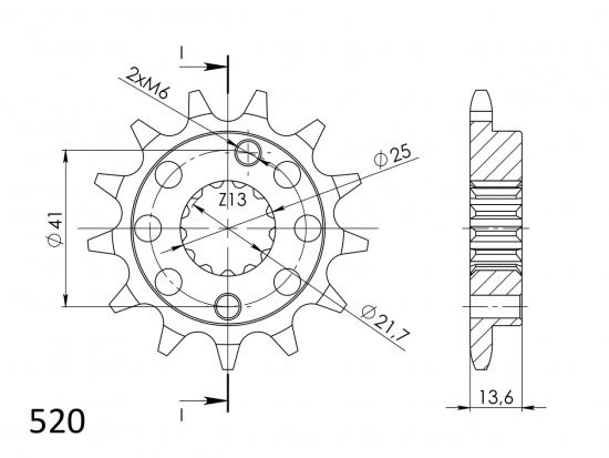 Řetězové kolečko SUPERSPROX CST-1307:14 14 zubů, 520