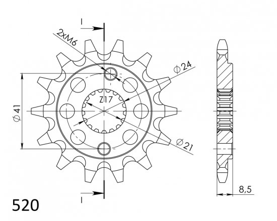 Řetězové kolečko SUPERSPROX CST-1322:13 13 zubů, 520