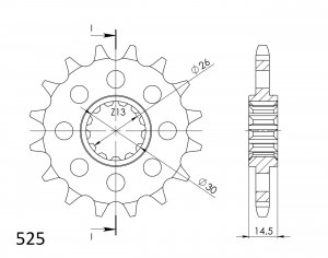 Řetězové kolečko SUPERSPROX CST-1332:16 16 zubů, 525