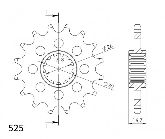 Řetězové kolečko SUPERSPROX CST-1370:14 14 zubů, 525