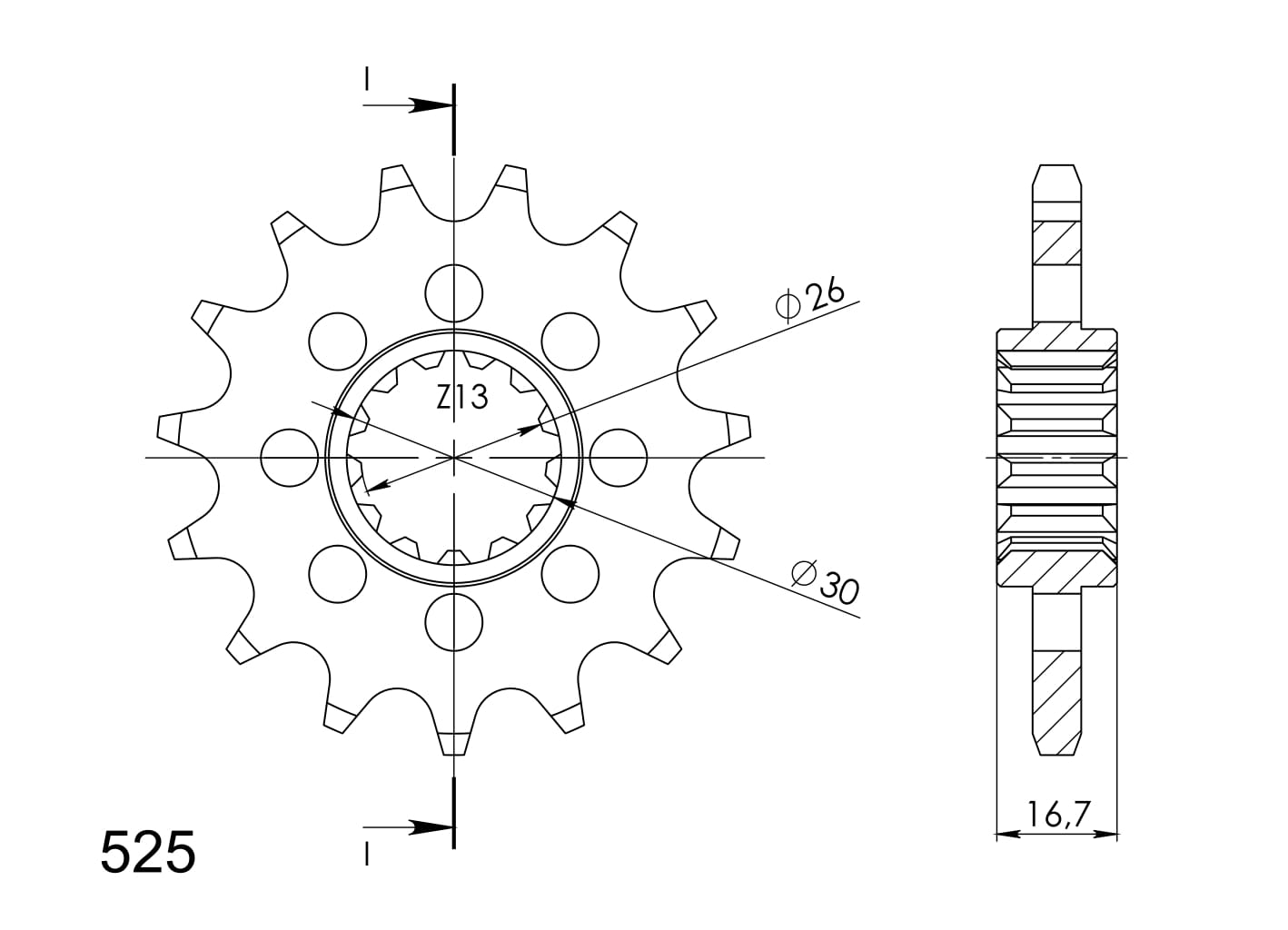 Řetězové kolečko SUPERSPROX CST-1370:15 15 zubů, 525